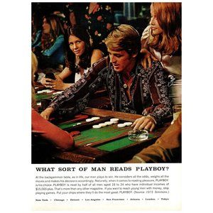 1974 Playboy What Sort Of Man Reads Playboy Vintage Print Ad Casino Wall Art